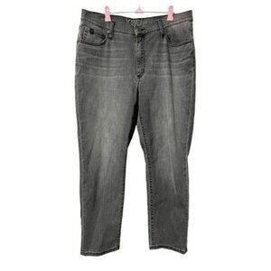 Yoga Jeans Faded Black Stretch Comfort Plus Size Women's Ankle Jeans 32x26